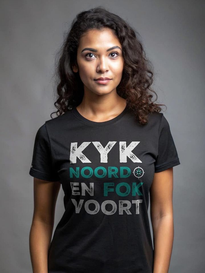 Bold Afrikaans T-Shirt - "Kyk Noord en Fok Voort!" | Proudly South African Apparel product image (2)