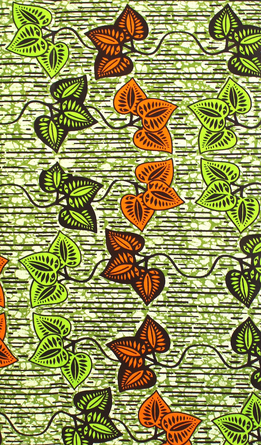 Tessuto Wax Print - Design Foglie - cod.225/A product image (1)