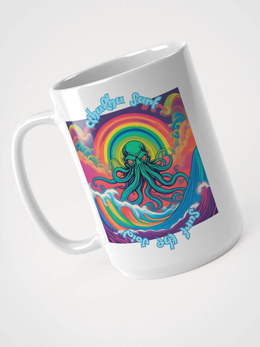 Cthulhu Surf white Coffee Mug 01A product image (3)