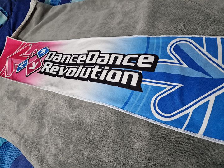 Dance Dance Revolution Sweat Towel - DDR World Dance Machine Rhythm Game product image (1)