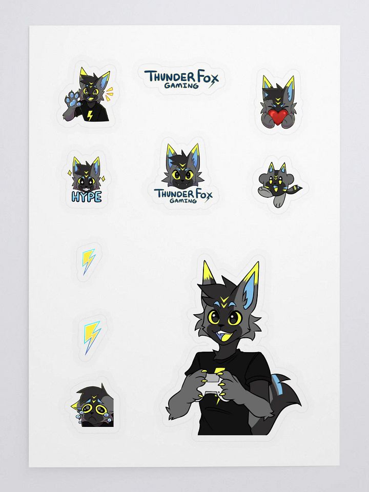 Thunder Fox Gaming Sticker Sheet product image (1)