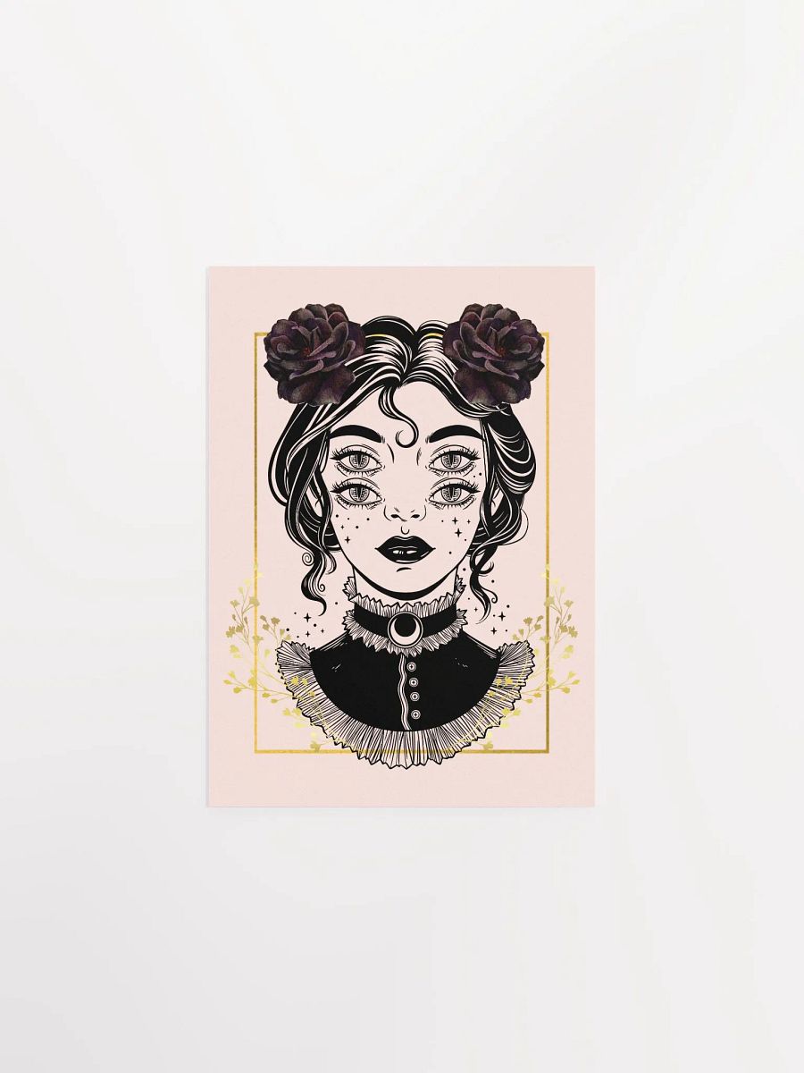 Four Eyed Witch Portrait Gothic Art Print product image (12)