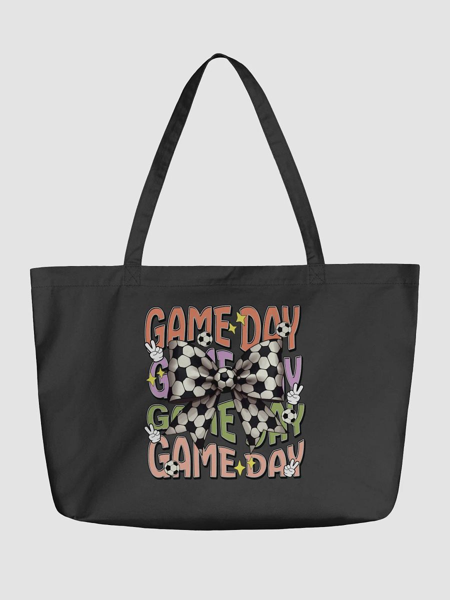 Game Day Bow Soccer Chic Eco Tote Bag product image (2)