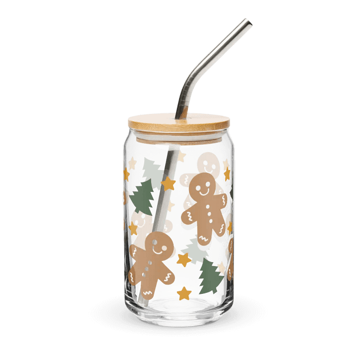Christmas Tree Gingerbread Man Can-Shaped Glass product image (2)