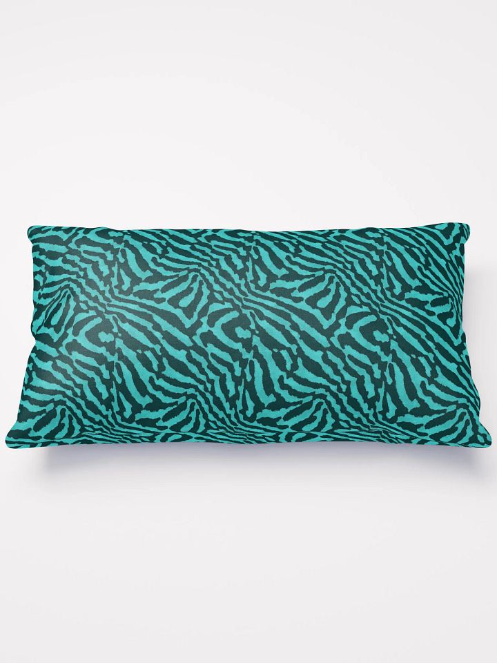 Teal Zebra Pillow product image (2)