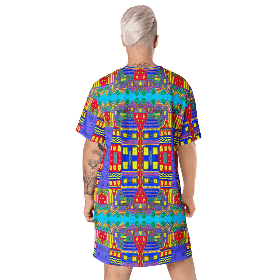 Abstract Playful Houses #2 Ladies T Shirt Dress product image (11)