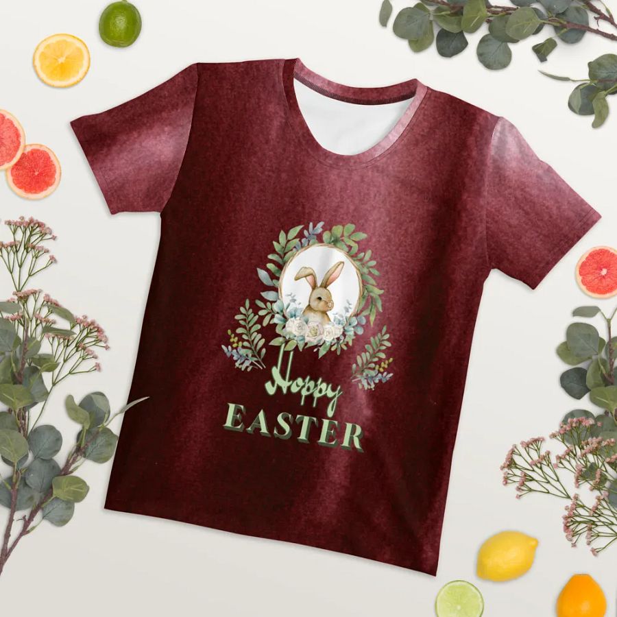 Hoppy Easter All Over Print T-shirt product image (7)