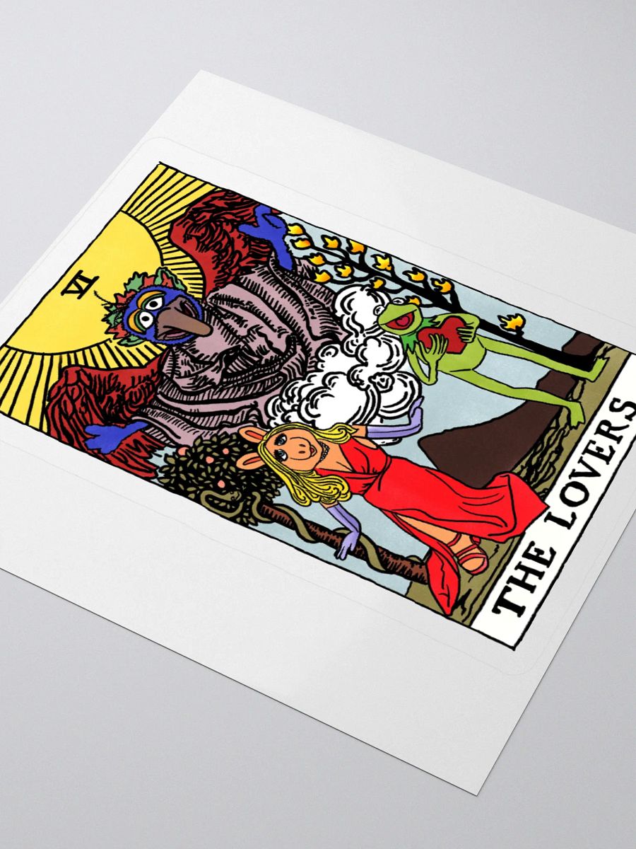 Piggy and Kermit Lovers Tarot Card Sticker product image (3)