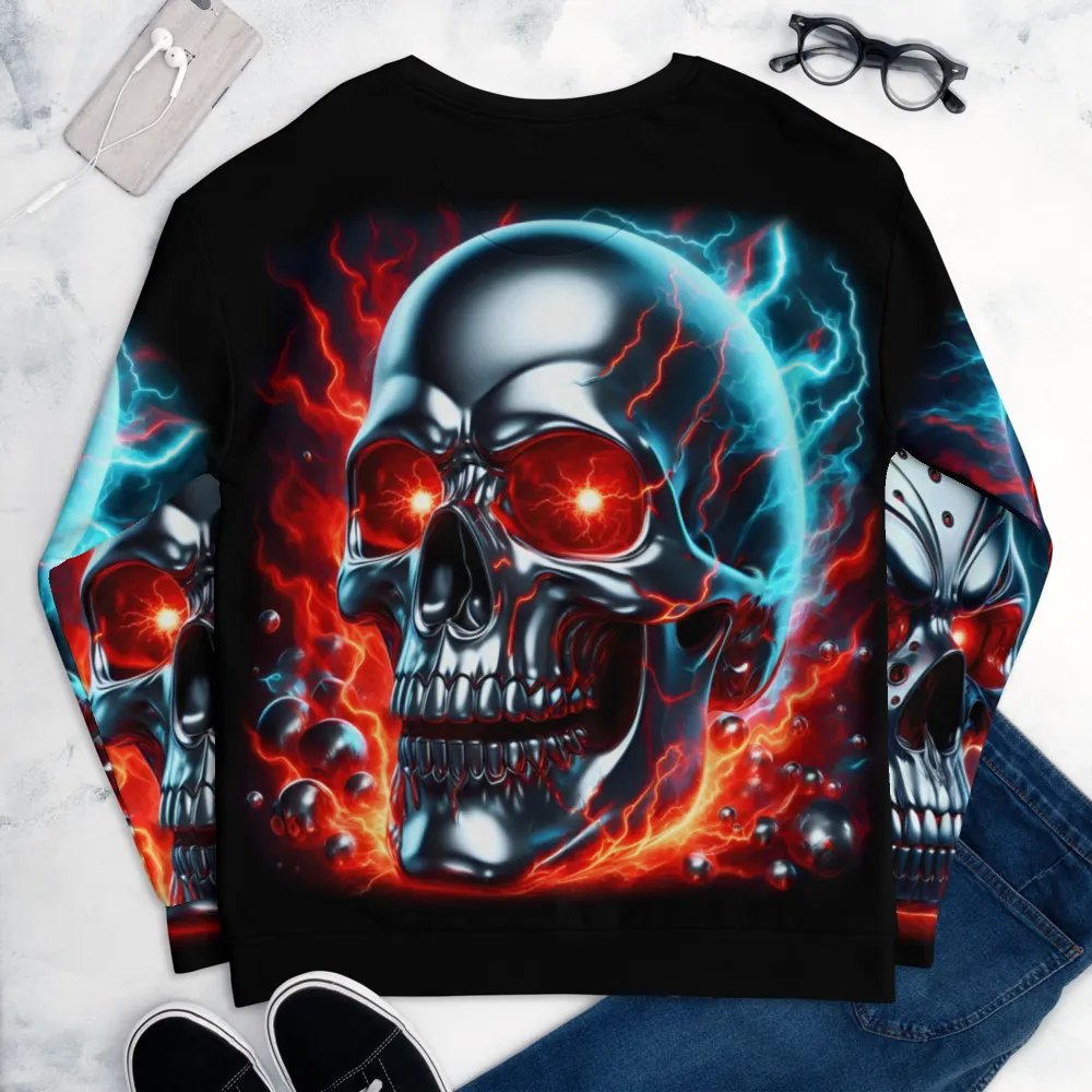 Cyber Skull Unisex All-Over Print - Unisex Sweatshirt #12 product image (8)