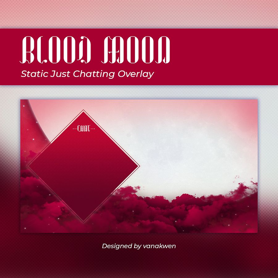 Blood Moon - F2U Just Chatting Overlay product image (1)