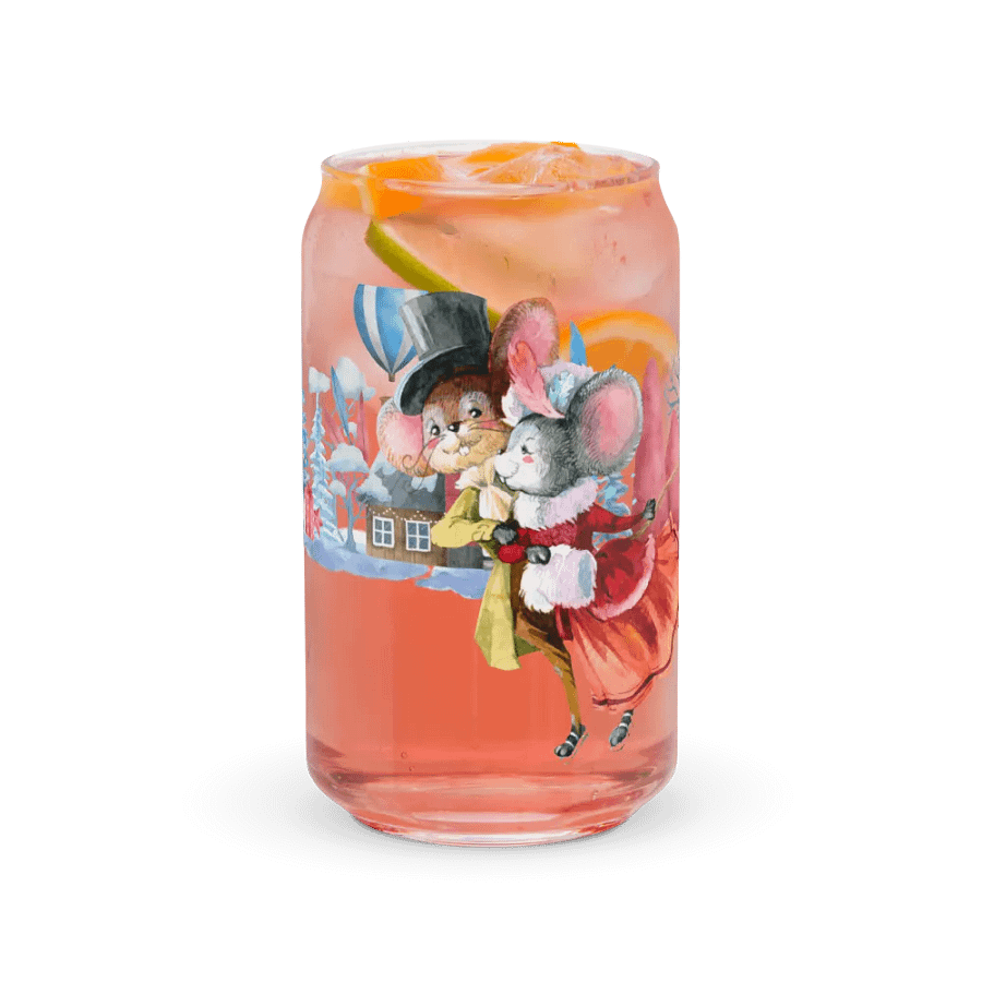 Warm Winter Embrace Can-Shaped Glass | Four Seasons of Love Collection product image (7)
