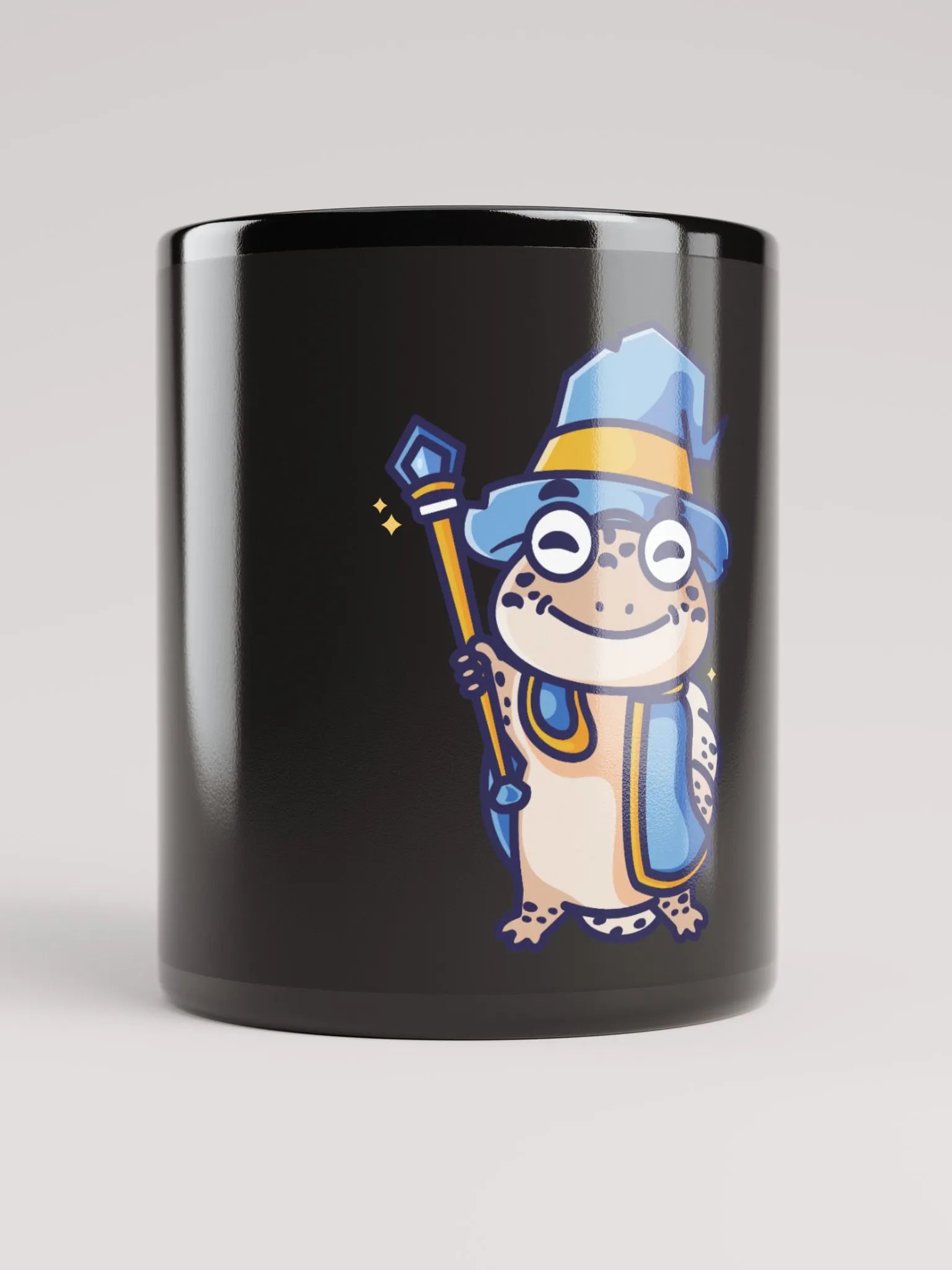 Wise Wizard geckoBlack Glossy Mug product image (9)