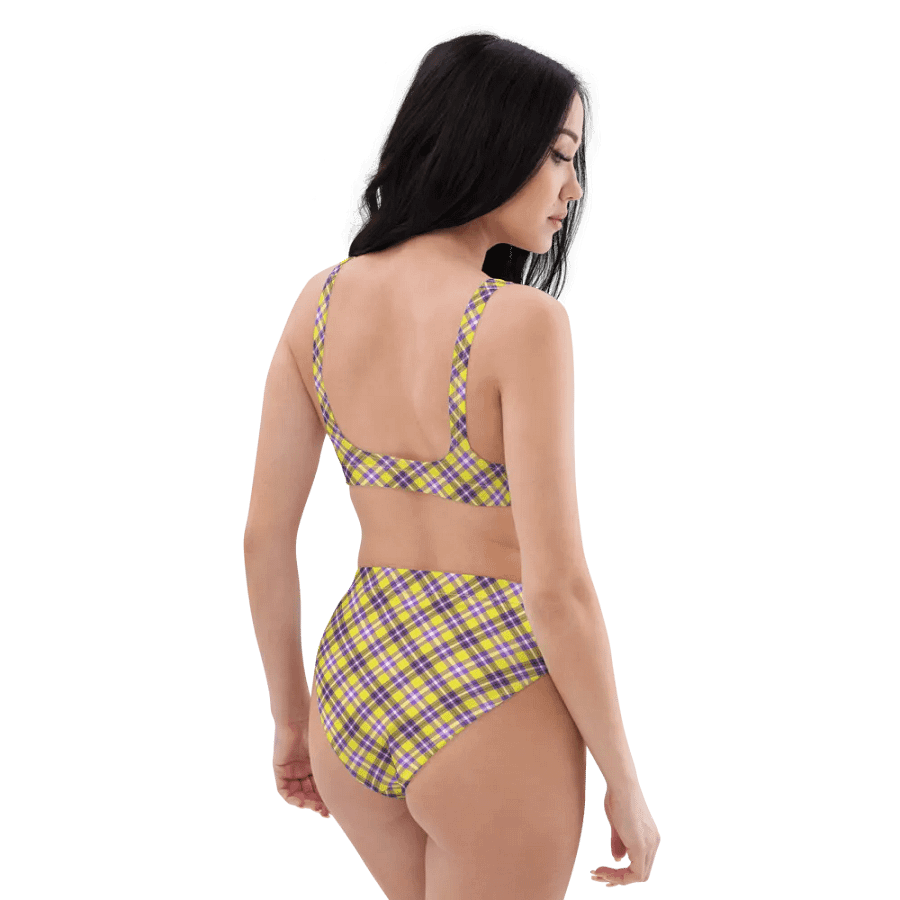 Yellow and Purple Plaid Bikini product image (6)