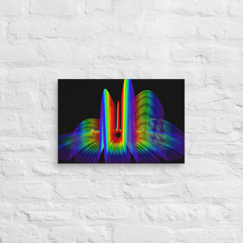 Sparse Spectral Spaceport Lambda - Diffraction Curves Physics Art Canvas Print product image (3)
