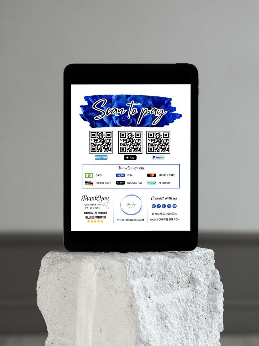 Celestia - Scan To Pay QR Code Sign Template product image (2)