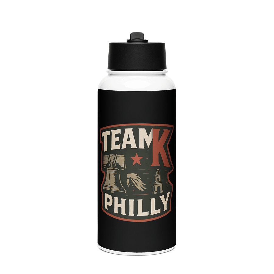 Team K Philly Stainless Steel Water Bottle with a Straw Lid product image (1)