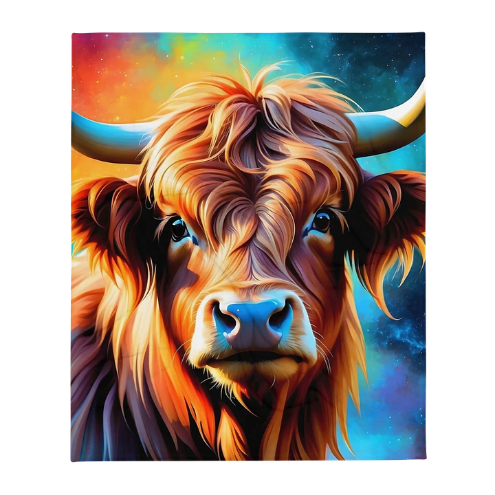 Highland Cow Blanket : Space Galaxy Fantasy product image (1)