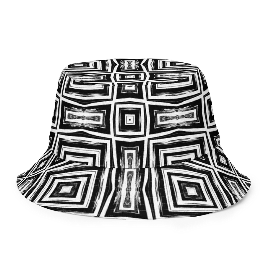 Abstract Monochrome Repeating Pattern Unisex Bucket Hat product image (16)