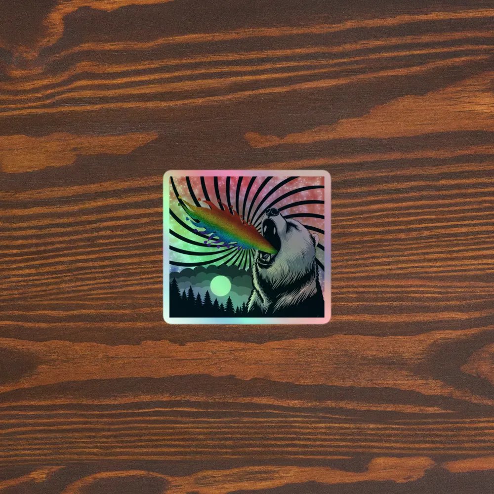 Pride Bear Holographic Sticker product image (5)