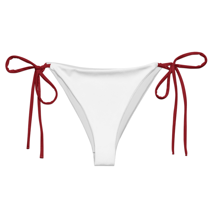 Low Rise Cheeky String Bikini Bottoms, White product image (1)