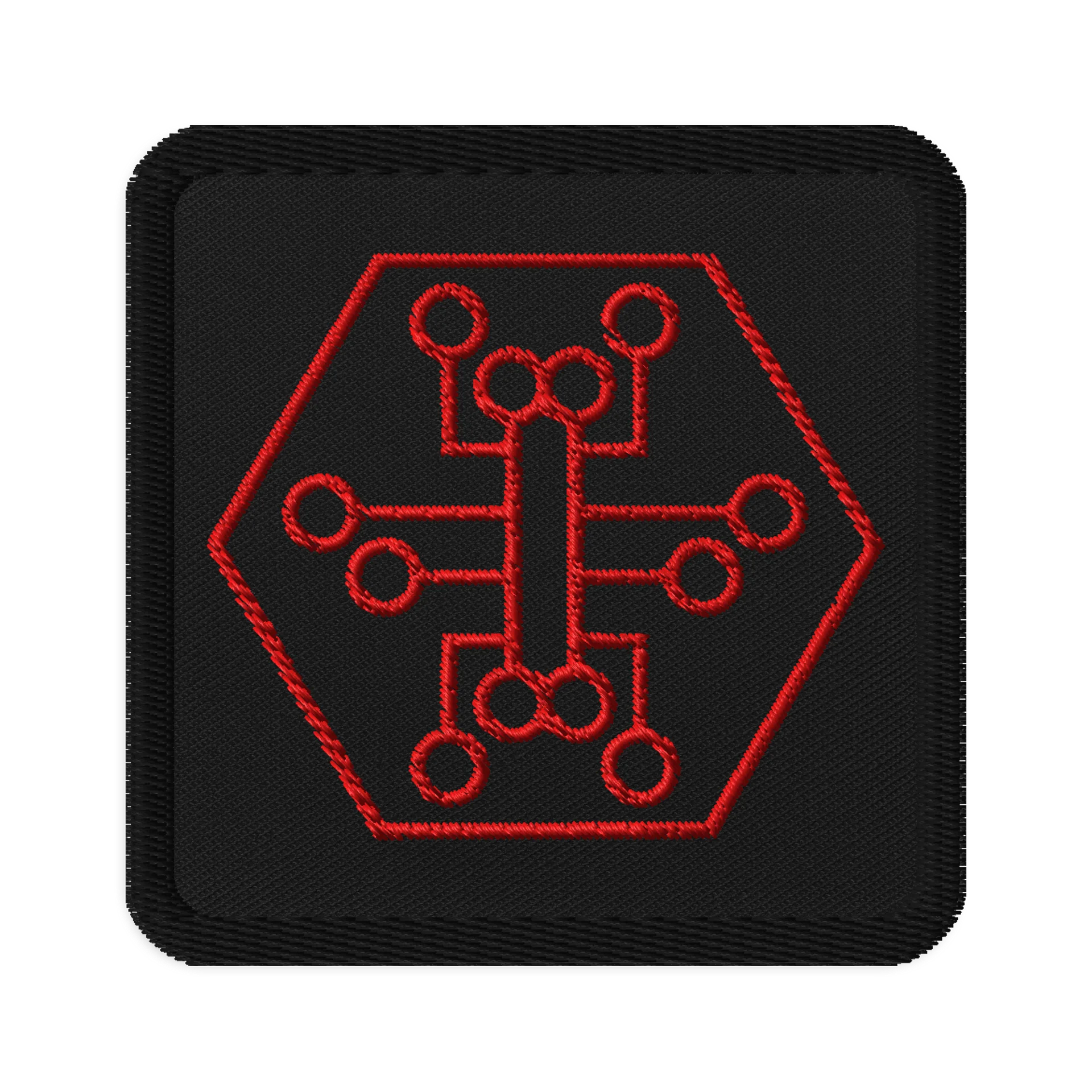 embroidered patch, red product image (1)