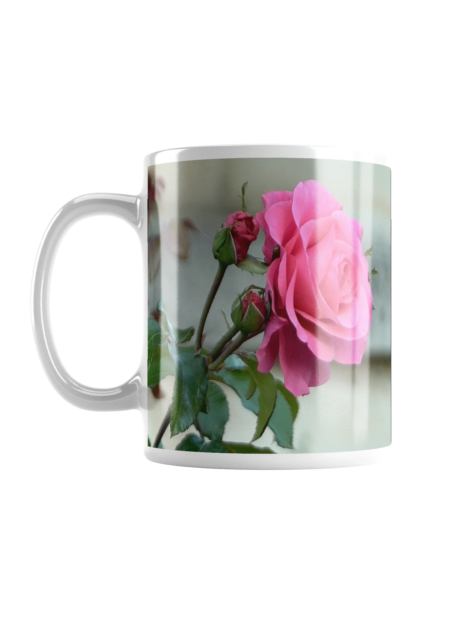 Keramiktasse weiß - Rosen im Schlossgarten product image (1)