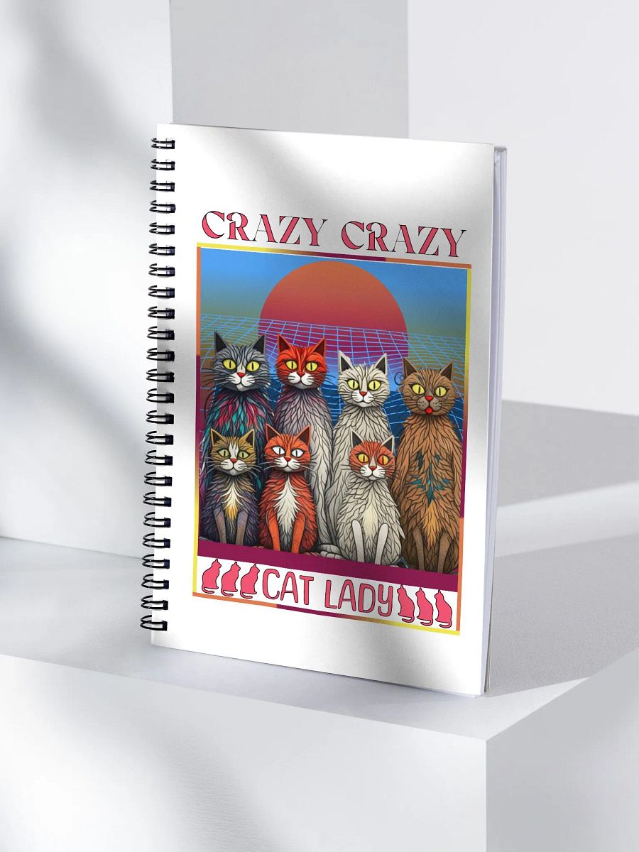 Crazy Crazy Cat Lady Spiral Notebook product image (3)