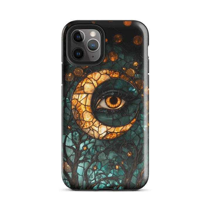 Celestial Moon and Eye Stained Glass Effect - Tough Phone Case product image (2)