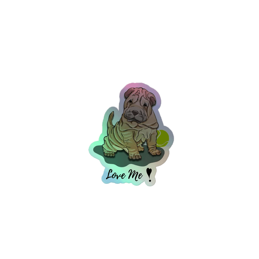 Wrinkled Puppy Holographic Sticker Set product image (1)