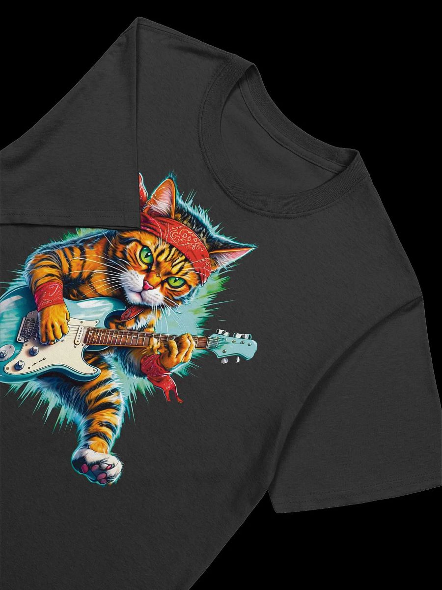 Music Lover-Rockin' Cat-Cool Cat Playing Guitar T-Shirt product image (46)