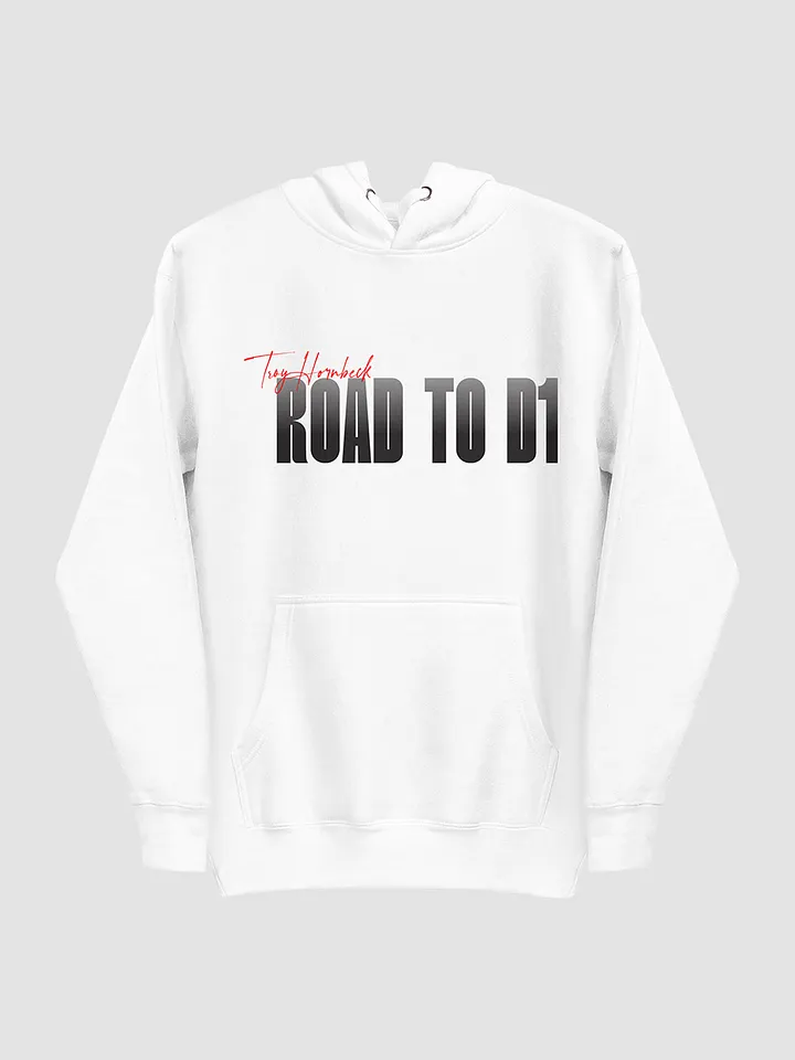 Troy Hornbeck - ROAD TO D1 - White Hoodie with RED product image (2)