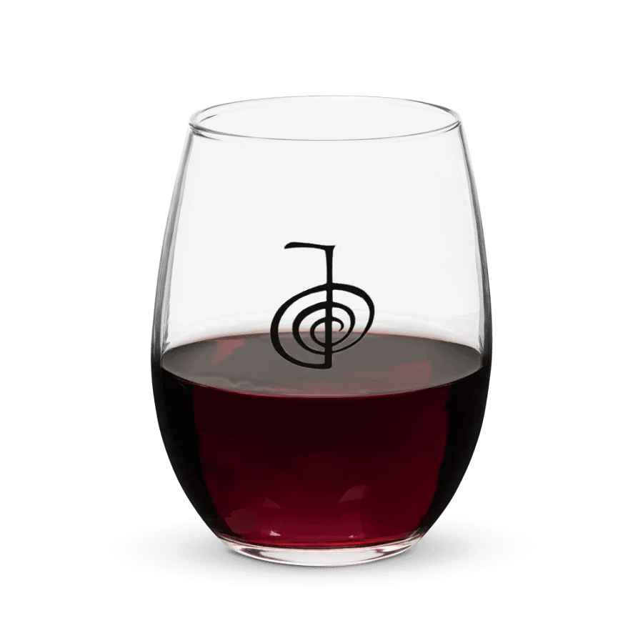 Drinking glass with Reiki energy healing symbol product image (9)