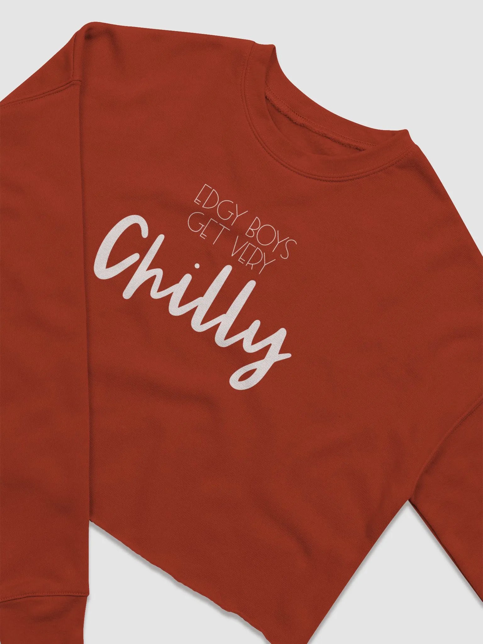 Edgy Boys Get Very Chilly Crop Crew Neck product image (14)