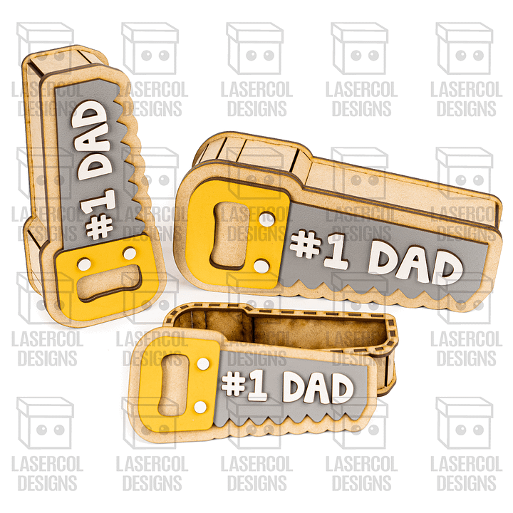 Saw Shaped Father's Day Gift Boxes (3 Sizes) - Laser Cut Files product image (2)
