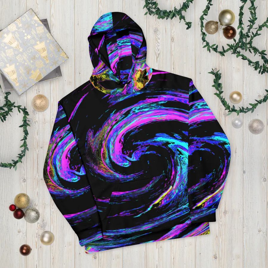 Abstract Swirling Long Grass Unisex Pull Over Hoodie product image (10)