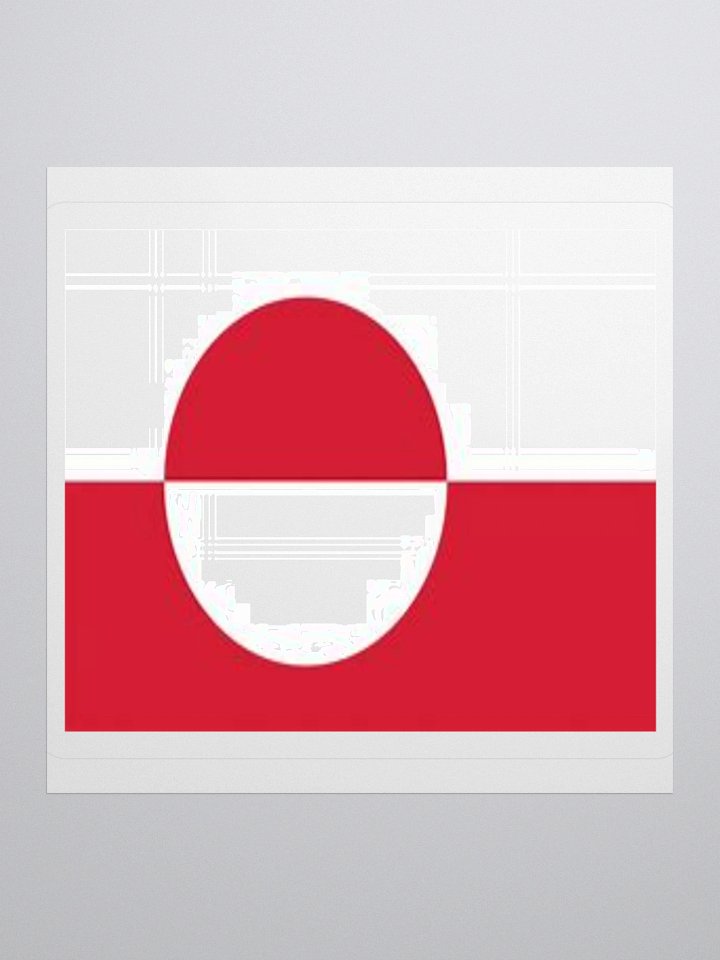 Greenland Flag Sticker | Red White Circle Design | Durable Vinyl | 3 Sizes product image (3)