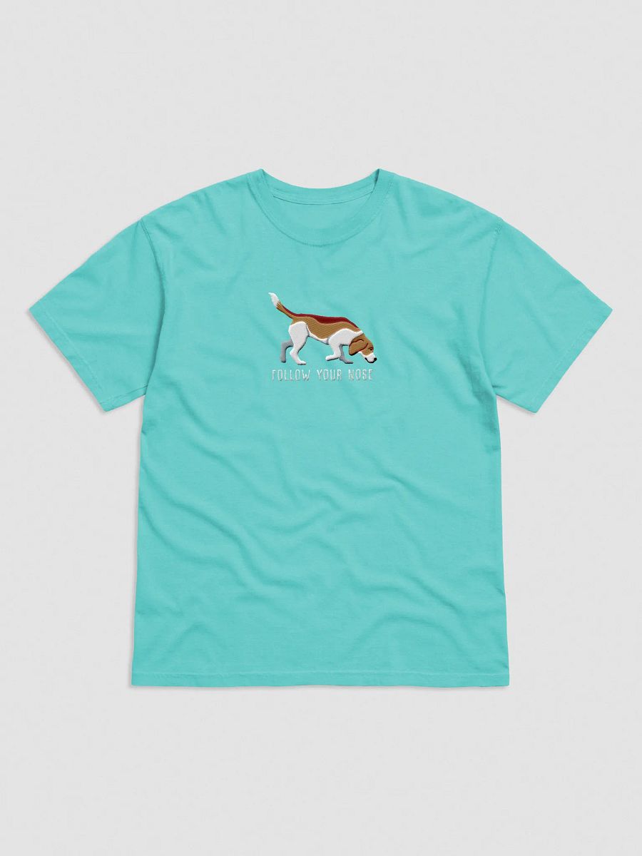 Follow Your Nose T-Shirt(Embroidered) of a Beagle(Tan) product image (33)
