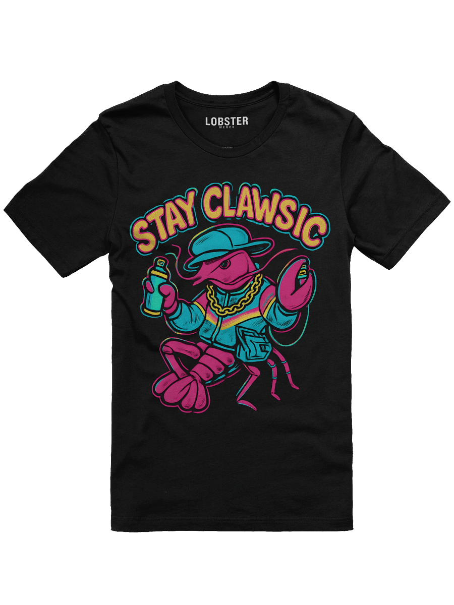 Stay Clawsic T-Shirt – Retro 90s Lobster Hip-Hop Lobster Tee product image (1)