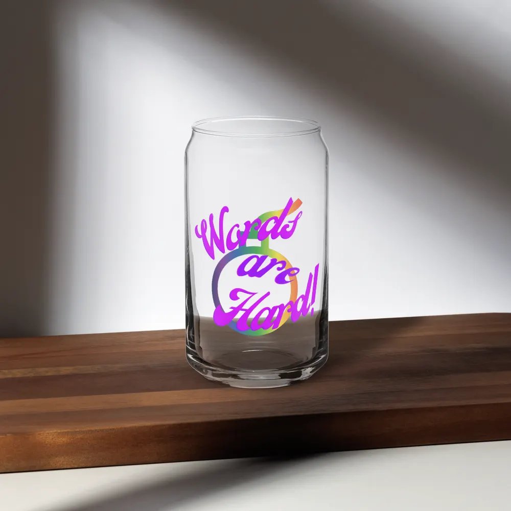 Words are Hard Glass Can product image (5)