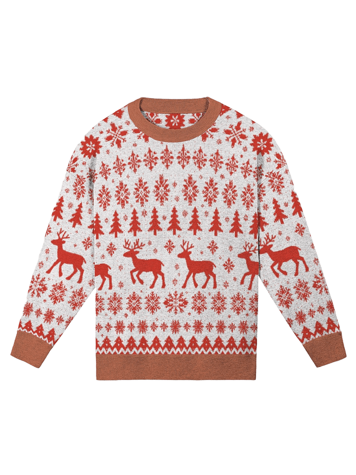 Festive Reindeer Christmas Sweater – Cozy Knitwear for Holiday Cheer product image (1)