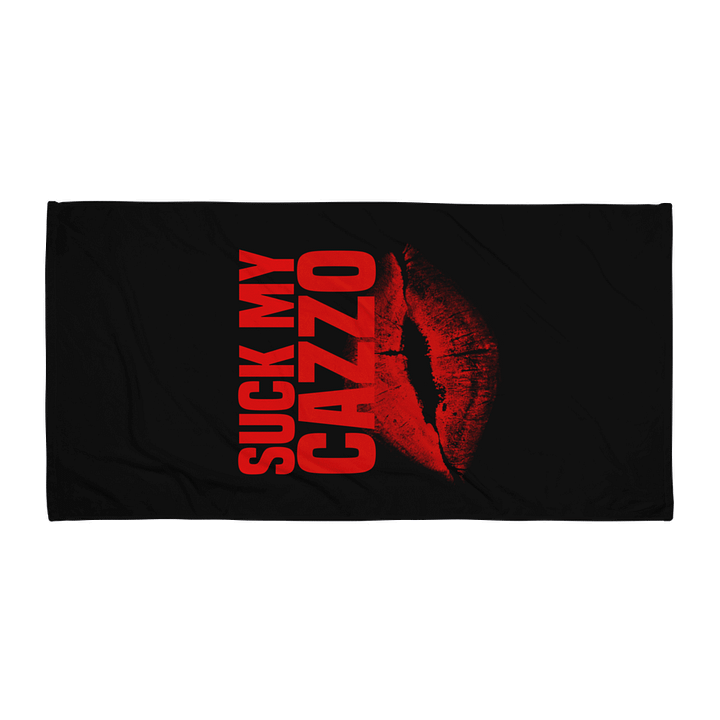 SUCK MY CAZZO towel red logo product image (1)