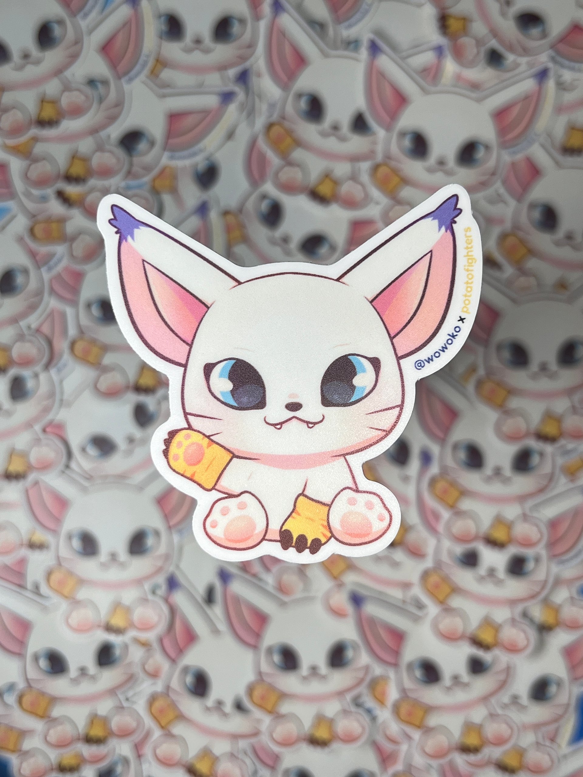 WoWoKo x Potato Fighters - Digimon - Gatomon - Sticker product image (1)