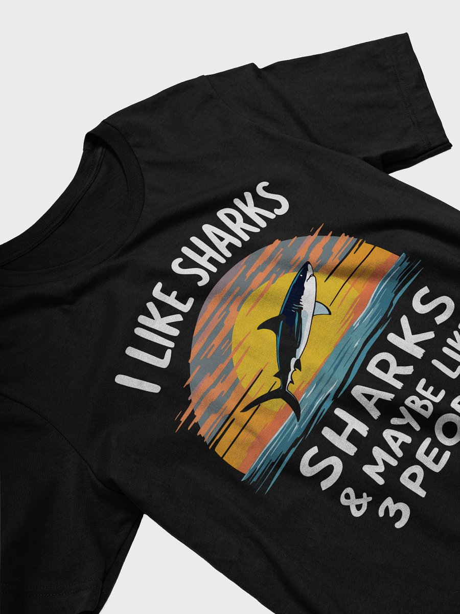 I Like Sharks and Maybe 3 People Shirt Funny Ocean Animal T-Shirt for Shark Lovers Men Women Introvert Humor Gift Idea product image (3)