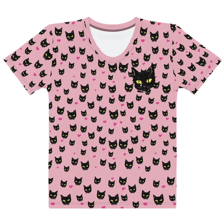 'Pink Kitty Dots'' Women's Poly Tee product image (1)