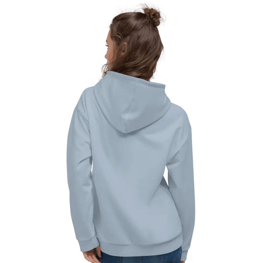 Plain Light Grayish Blue True Summer Unisex Recycled Polyester Heavyweight Premium Hoodie by Treasure Pie product image (10)