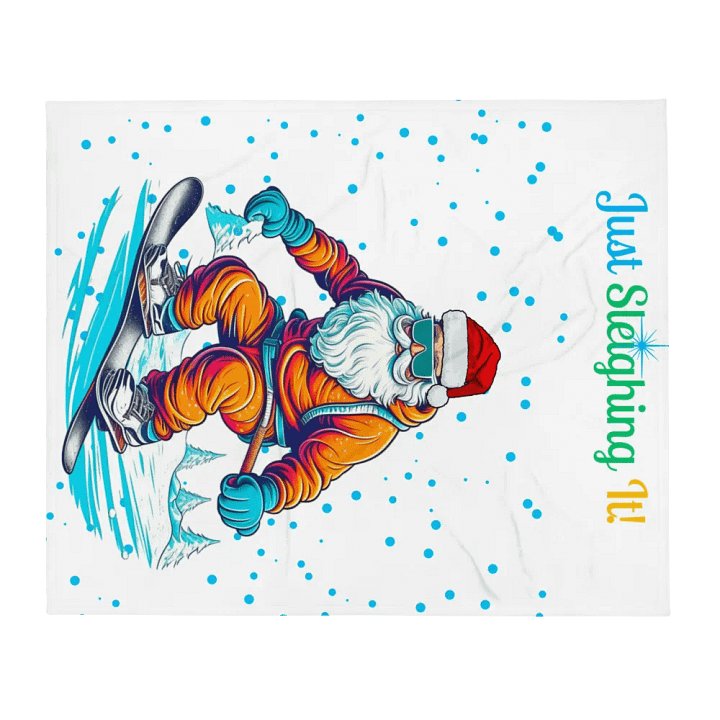 Santa Claus Snowboarding Blanket product image (2)