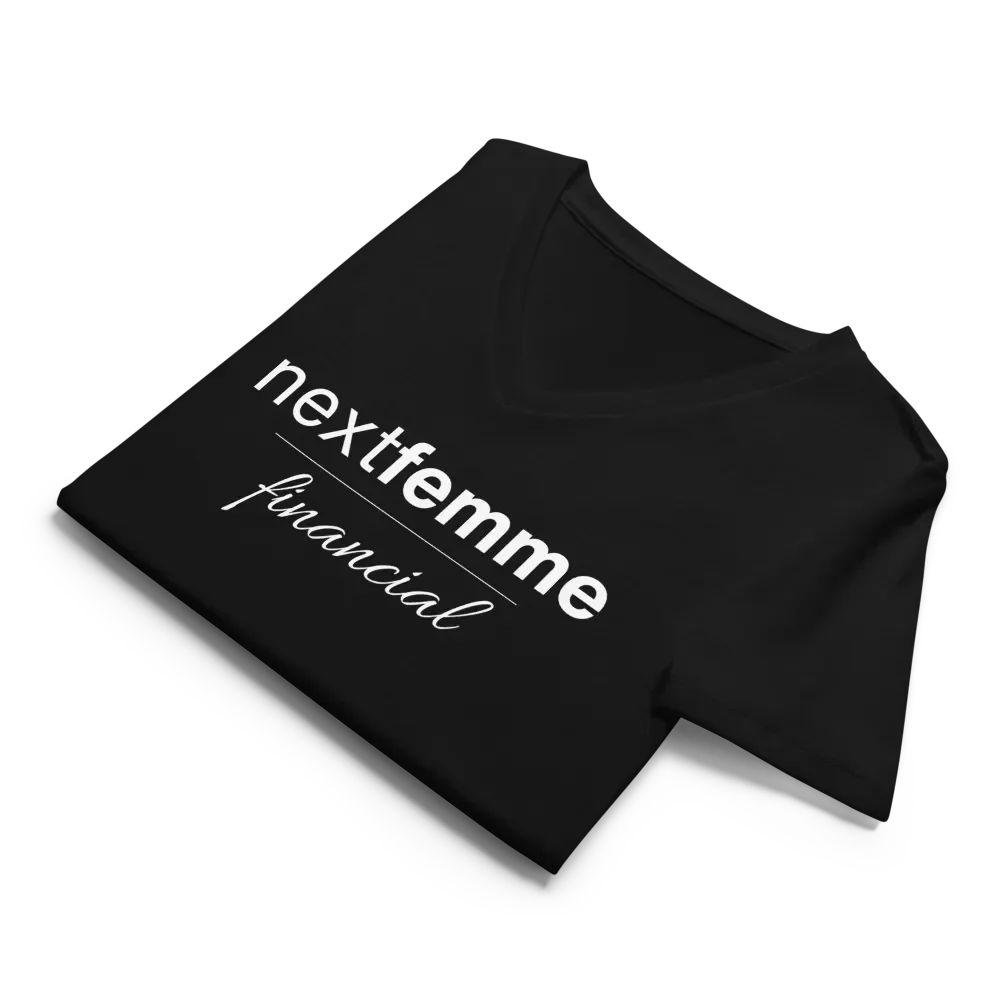 Relaxed V-Neck Tee with White Logotype product image (10)