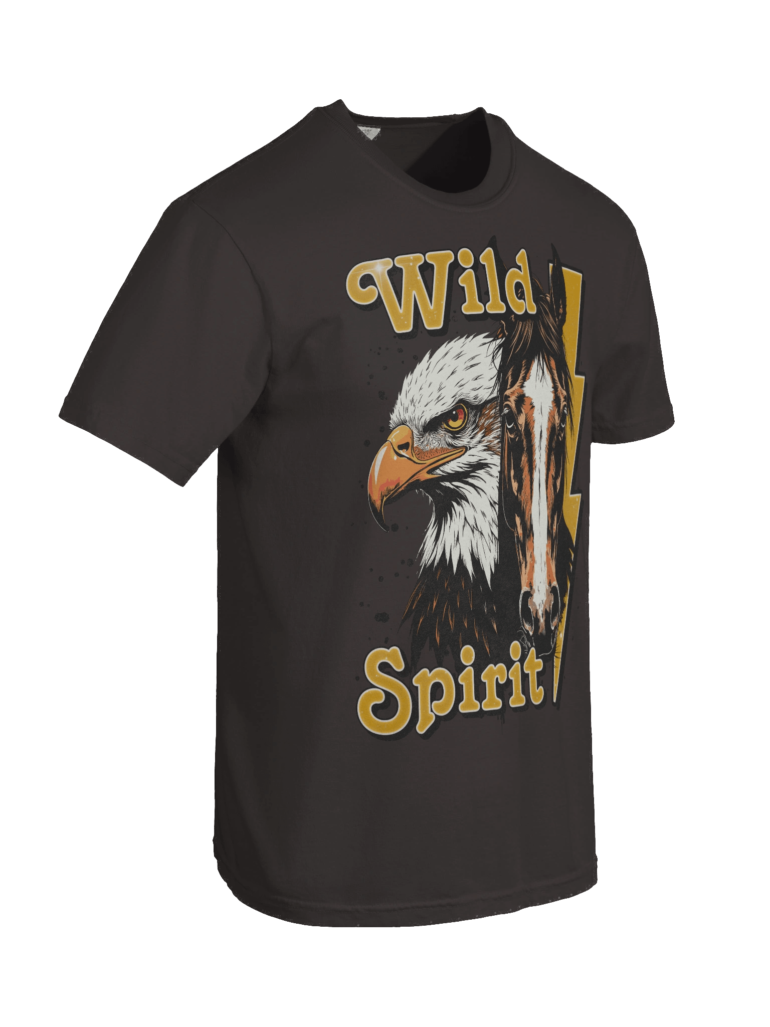 The "Wild Spirit" Eagle & Horse Heavy Weight T-shirt product image (5)