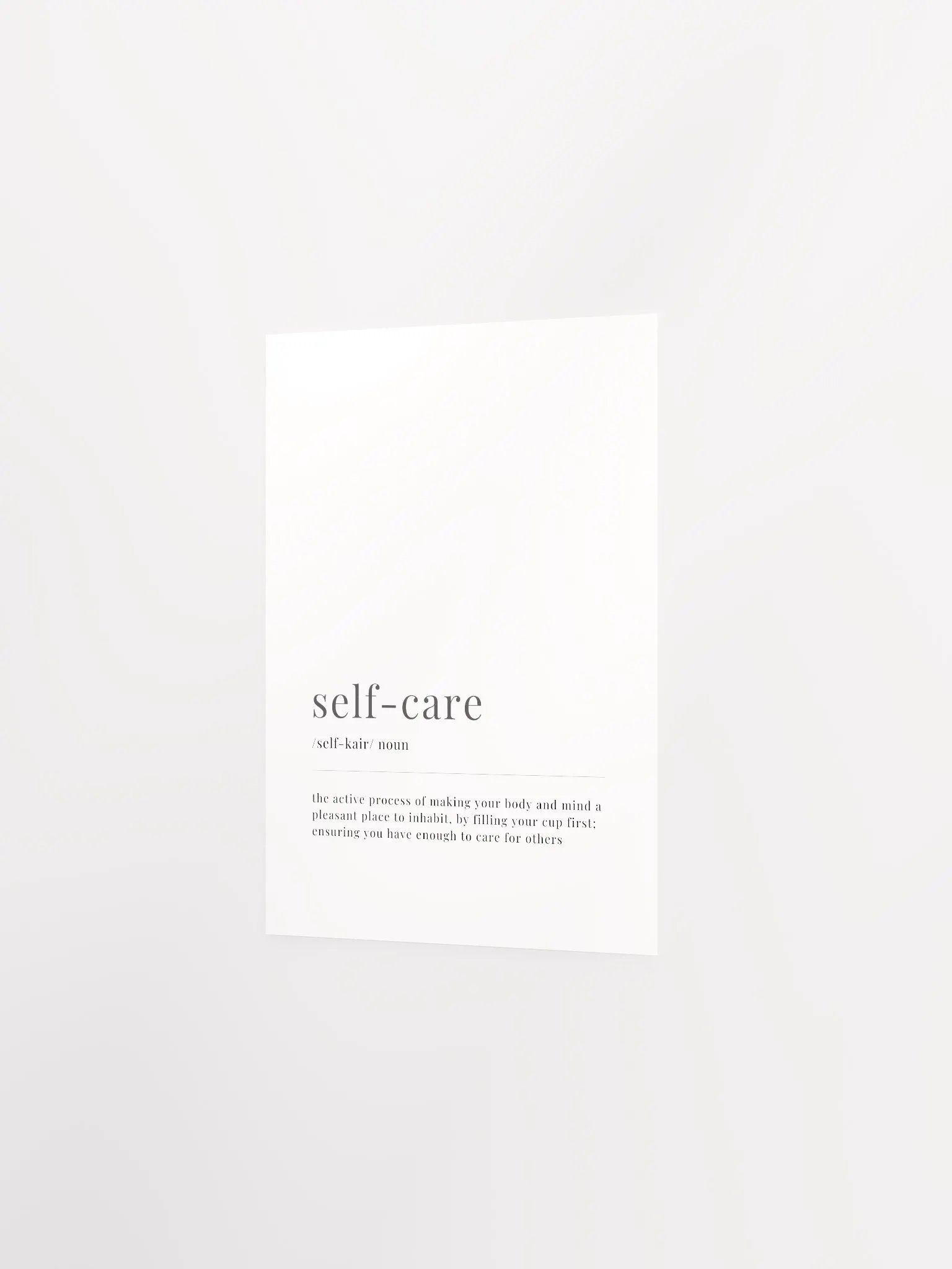 Self-Care Definition Poster Print product image (12)
