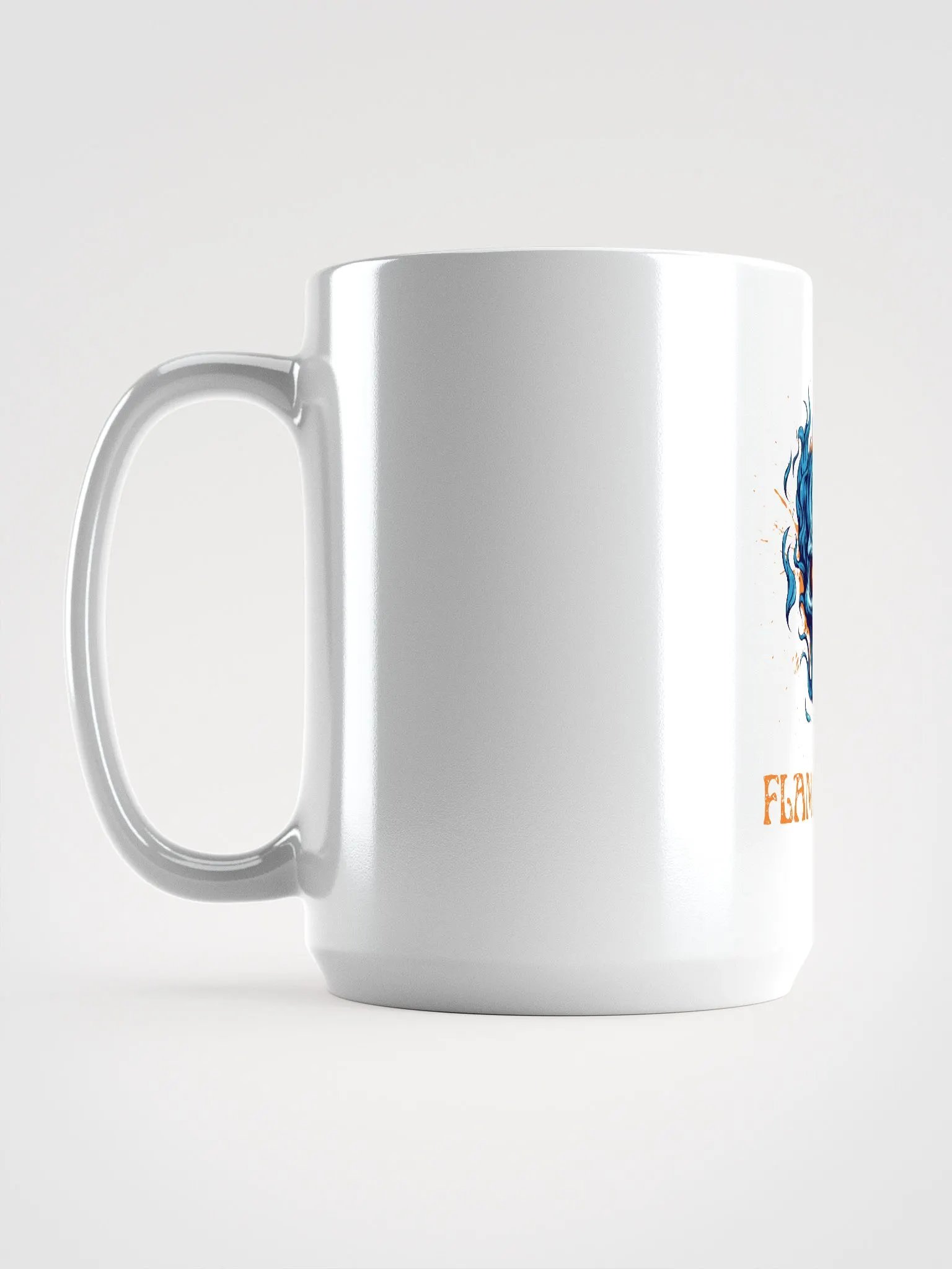 Flaming Fury White Glossy Mug product image (6)